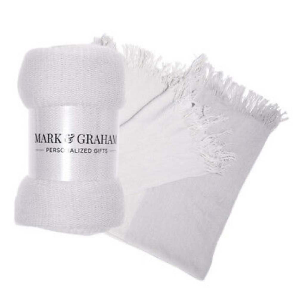 Mark & Graham dove gray throw 50x60